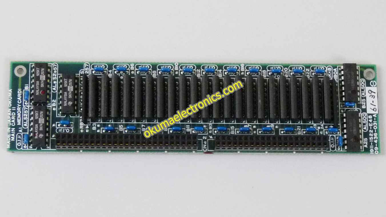 Okuma 1911-1522; E4809-436-031-A; Main Card II / Memory Card I RAM 0.5MB